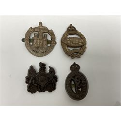 Military badges - approximately eighty predominantly staybrite glengarry, cap and collar badges and small quantity of plastic badges