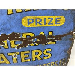 Early 20th century enamel sign, 'We Sell Hillsprings Prize Mineral Waters, Scarborough Table Waters Ltd', H47cm, L61cm