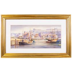 Kenneth W Burton (British 1946-): 'Whitby - Yorkshire', watercolour signed and titled 12cm x 27cm
