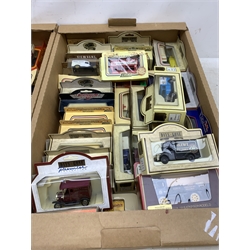  Large collection of boxed diecast vehicles comprising Days-Gone and other models, mostly Lledo in three boxes  