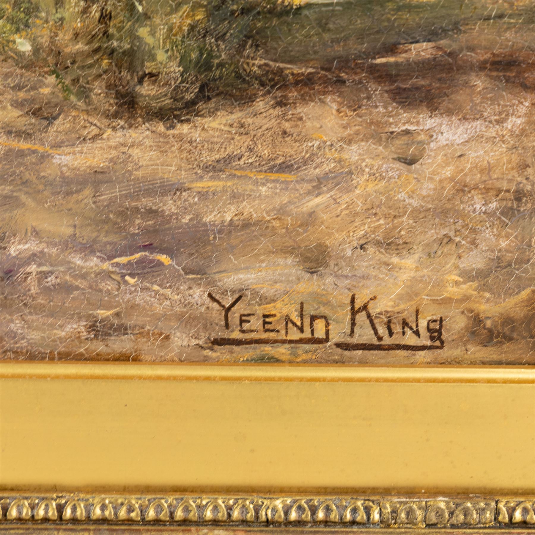 Henry John Yeend King (British 1855-1924): The Goose Girls, oil on canvas signed 50cm x 75cm