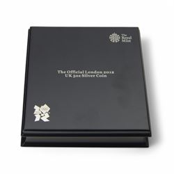 The Royal Mint United Kingdom 2012 'London 2012' five ounce fine silver proof ten pound coin, cased with certificate