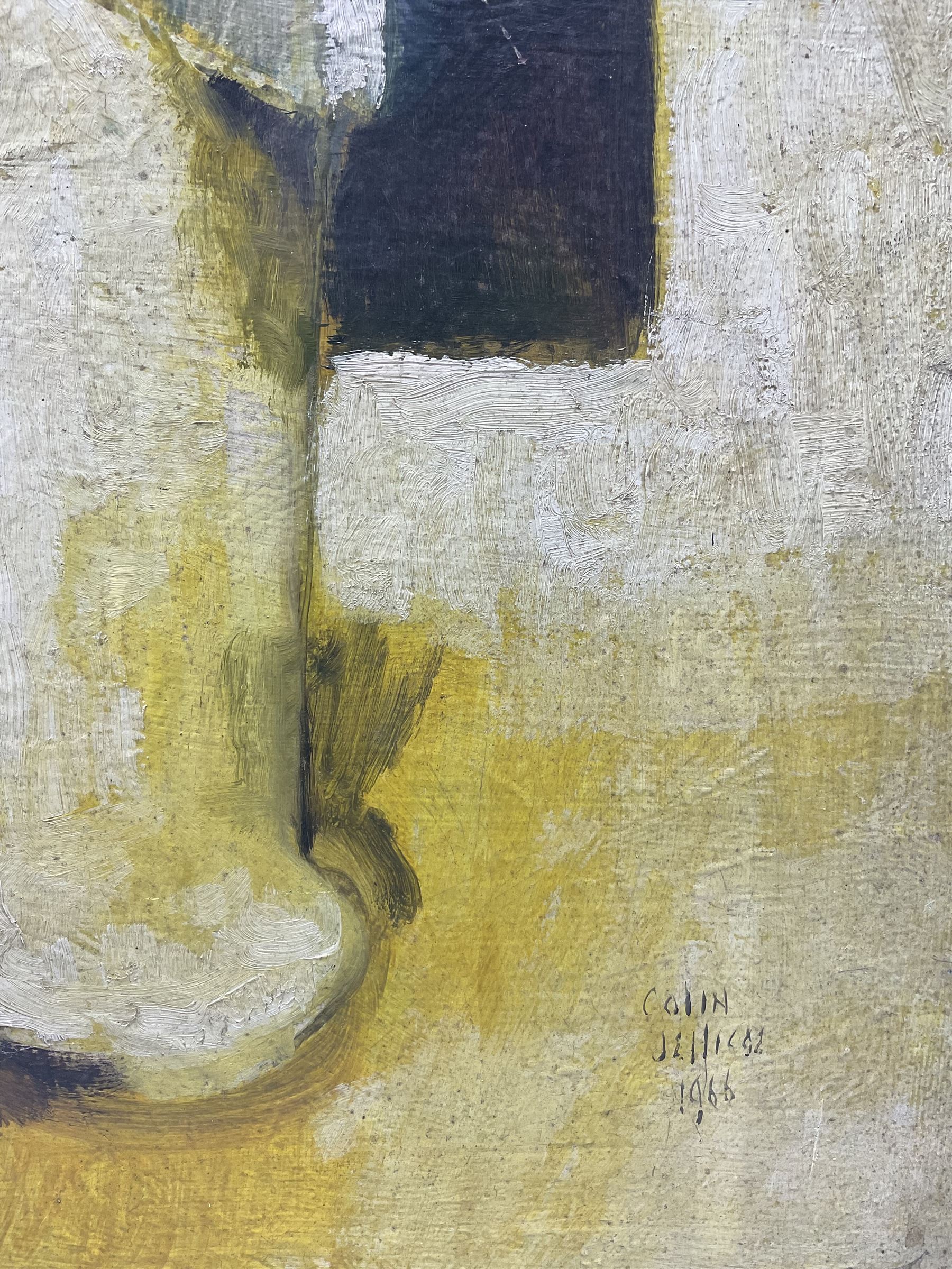 Colin Jellicoe (1942-2018): Still Life of Flowers in a Vase, oil on board signed and dated 1966, 52cm x 39cm