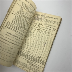  Manchester, Sheffield and Lincolnshire Railway - manuscript Waybill Counterfoil Book, Parcel Delivery Book and Working Timetable of Excursion and Special Trains, all dated 1894, and 1877 manuscript circular regarding Season Excursion Tickets with charges verso, LNER Telegram Code Book 1939 and six BR publications  