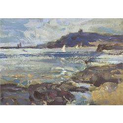 William B Dealtry (British 1915-2007): View Across a Bay, oil on board signed 25.5cm x 36c...