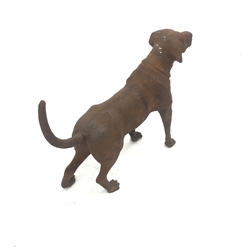 Cast iron Labrador garden figure, L91cm