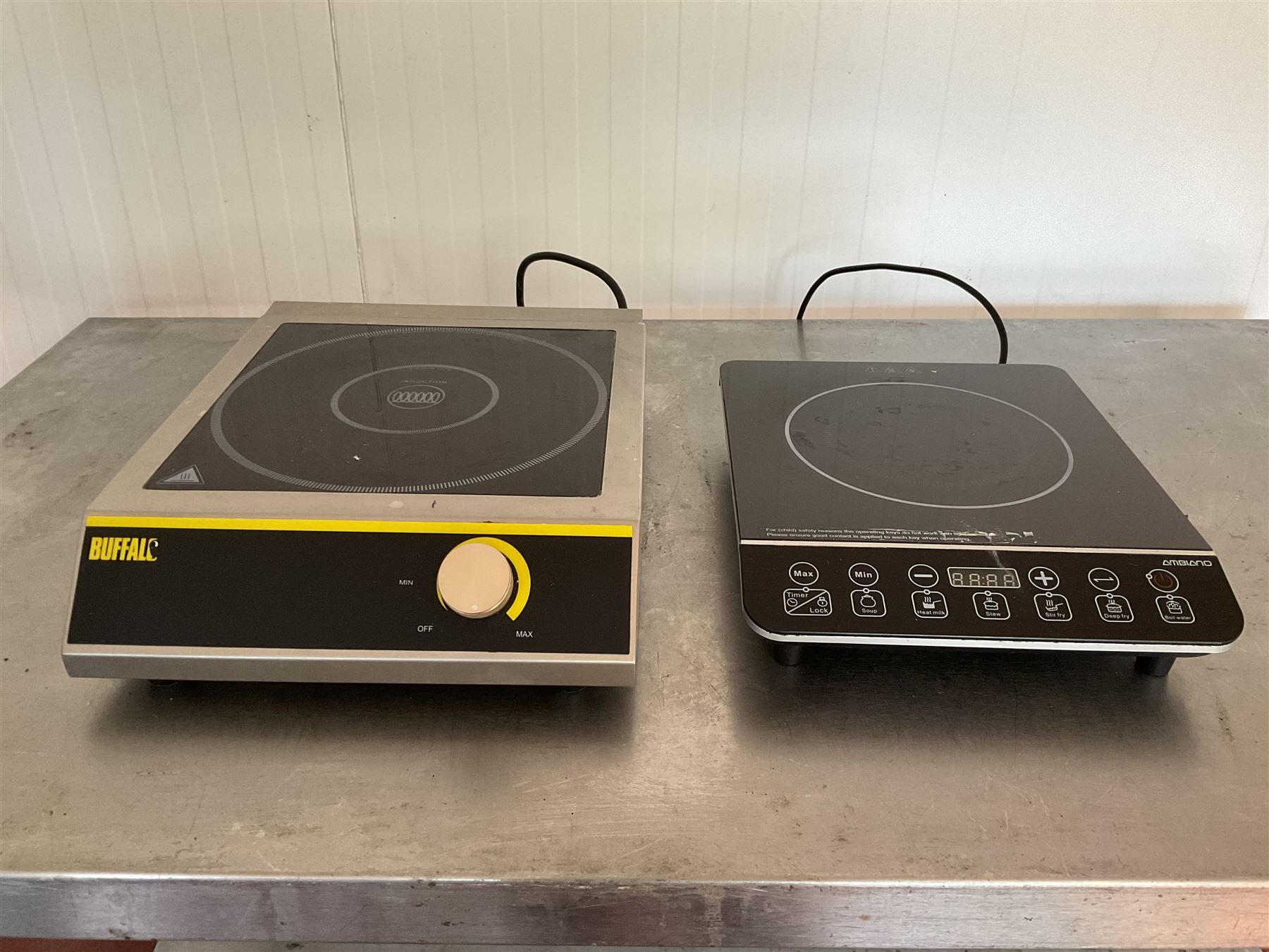 Ambiano induction hob; and a Buffalo CE208 Induction hob (2) - THIS LOT IS TO BE COLLECTED BY APPOINTMENT FROM DUGGLEBY STORAGE, GREAT HILL, EASTFIELD, SCARBOROUGH, YO11 3TX