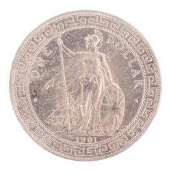 United Kingdom 1901 silver trade dollar coin