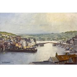 Don Micklethwaite (British 1936-): 'Harbour View Whitby', acrylic on board signed, titled verso 31cm x 45cm