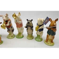  Beswick Pig band, comprising nine figures, in original boxes (9)  