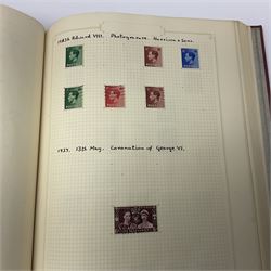 Queen Victoria and later Great British and World stamps, including imperf penny reds, perf penny reds, 1873-80 three pence stamps, 1883-84 two shillings and sixpence, various fiscal and revenue stamps, King George VI ten shilling dark blue used block of four, Aden, Antigua, Australia, Bahamas, Barbados, Basutoland, Bermuda, British Guiana, British Honduras, British Solomon Islands, Burma, Ceylon, Falkland Islands, Heligoland etc