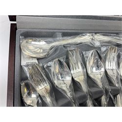Vines Guild Silver Collection Dubarry Classic canteen of cutlery for six, 44 pcs, in case W38cm D28cm H7cm
