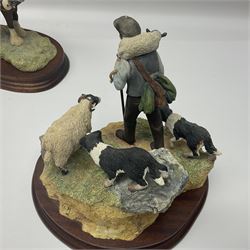Collection of Border Fine Arts figures, comprising limited edition Supplementary Feeding 943/1750, On The Hill B0877, Run Rabbit Run JH42, James Herriott Studio Collection Venturing Out A22942 and Barn Owlets A25053, two with certificates (6)