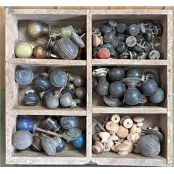 Group of vintage and antique hardware and door furniture, to include a near set of eight e...