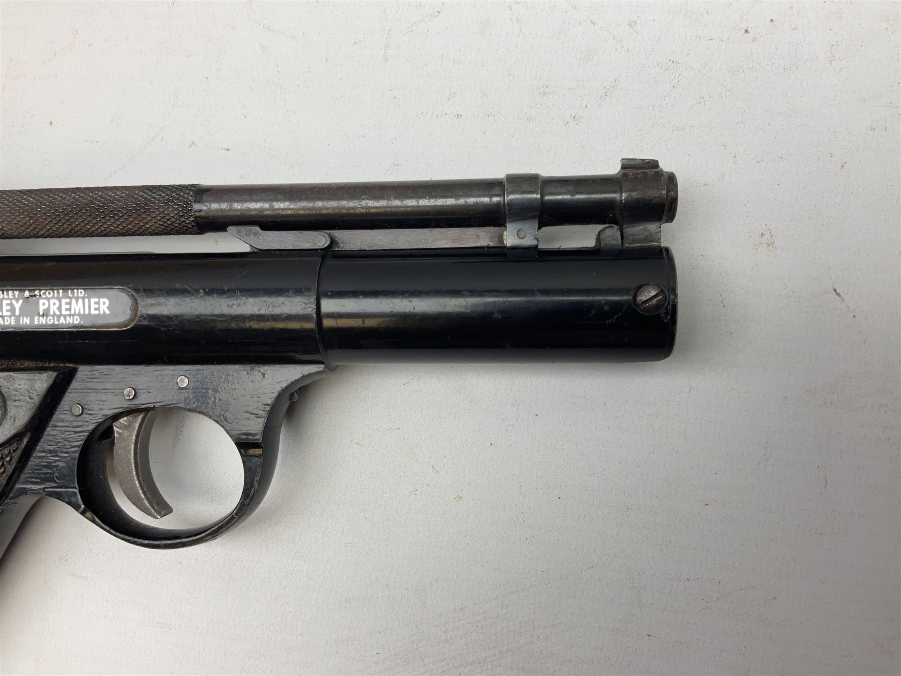 Webley Hurricane .22 air pistol with over lever action and thumb safety L27cm; Webley Premier .22 air pistol with over lever action No.816; part Diana model 2 air pistol; and quantity of .22 pellets in three tins