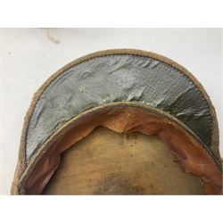 WW1 British Army stiff trench cap with Tank Corps cap badge