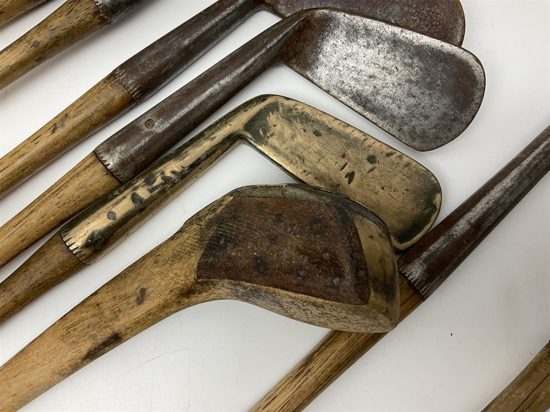 Collection of vintage wooden shaft golf clubs, including J & D Clark,  J Winton, etc (7)