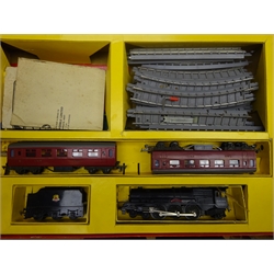  Tri-ang '00' gauge RO electric passenger train set with Princess Class 4-6-2 locomotive 'Princess Elizabeth' No.46201 and tender, two coaches, track etc, boxed with paperwork, and nine Merit '00' gauge accessory kits  