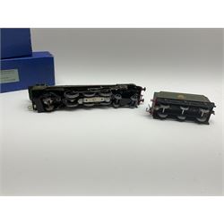 Hornby Dublo - three-rail Duchess Class 4-6-2 locomotive 'Duchess of Montrose' No.46232 with instructions and tested tag in blue striped box; and separate D12 tender in plain mid-blue box (2)