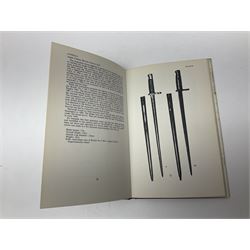 Five reference books on swords and bayonets comprising Skennerton & Richardson: British & Commonwealth Bayonets; Paul Keisling: Bayonets of the World; Leslie Southwick: The Price Guide to Antique Edged Weapons; J. Anthony Carter: Allied Bayonets of World War Two; and Les Armes Blanche (5)