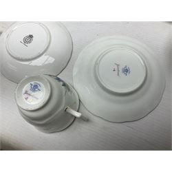 Royal Worcester Roanoke pattern coffee service, including coffee pot, coffee cans and saucers, milk and sugar bowl, together with Coalport Junetime pattern teacups and saucers