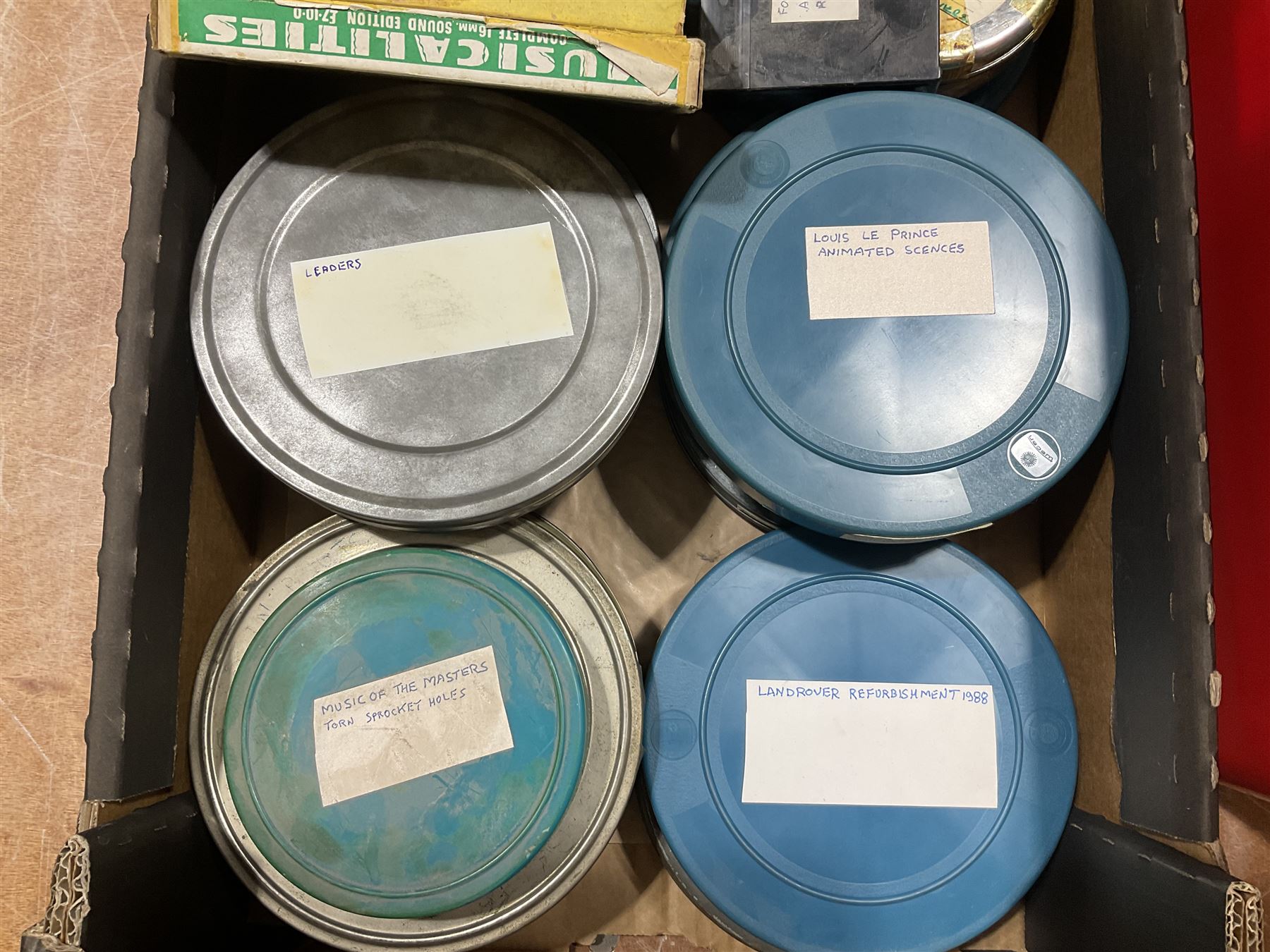 Mixed Selection of 16mm Cine Film, including Laurel and Hardy, the coronation, red arrows, LMS films, etc, two boxes