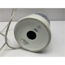 Royal Copenhagen table lamp, with zodiac sign Taurus upon a white ground, wuht printed mark beneath, H34cm 