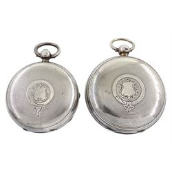 Victorian silver open face lever pocket watch by Dyson & Sons, Leeds & Wakefield, case by The Lancashire Watch Co Ltd, Chester 1897 and one other silver lever pocket watch by Perkin, Wakefield, case Birmingham 1891