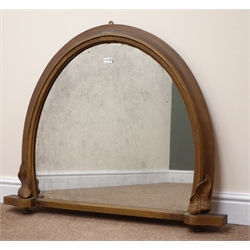  Early 20th century gilt framed arch top mirror, W98cm, H79cm  
