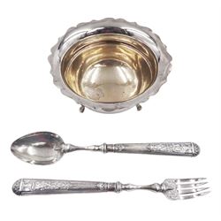 1930s silver open sucrier, of circular f