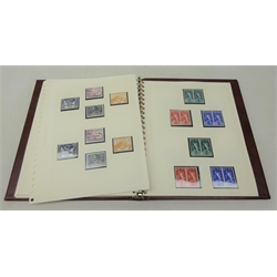  Universal Postal Union 1949 mint stamps, including high values, in stamp album/binder  