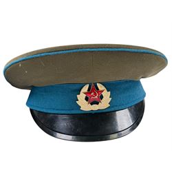  Three Russian Soviet style military hats 