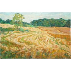 John Gilbey Bowles (British 1929-2011): Ploughed Fields, oil on board signed and dated '60...