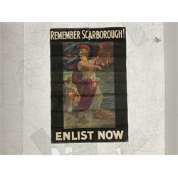 Edith M Kemp-Welch (British 1870-1941): 'Remember Scarborough! Enlist Now', rare original Parliamentary Recruiting Committee poster No. 41, circa 1915, printed by David Allen 149 x 98cm