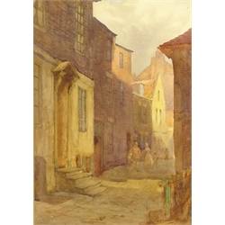  Quay Street, Scarborough, early 20th century watercolour signed Clarke and Fly Fishing at Dawn, watercolour signed by John Wynn Williams (British fl.1900-1920) 33cm x 24cm  