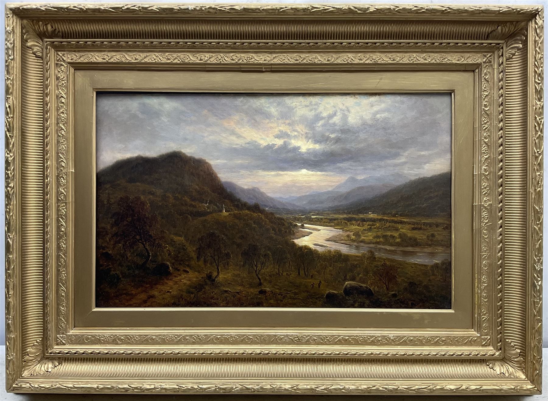 Waller Hugh Paton RSA RSW (Scottish 1828-1895): 'Ben Vrotan from near Corriemulzie', oil on canvas signed, original title label verso 35cm x 57cm