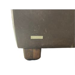 Sofitalia - corner sofa upholstered in tan waxed leather, with matching footstool 