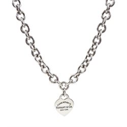 Tiffany & Co silver 'Return to Tiffany' heart tag pendant necklace, London 2007, boxed