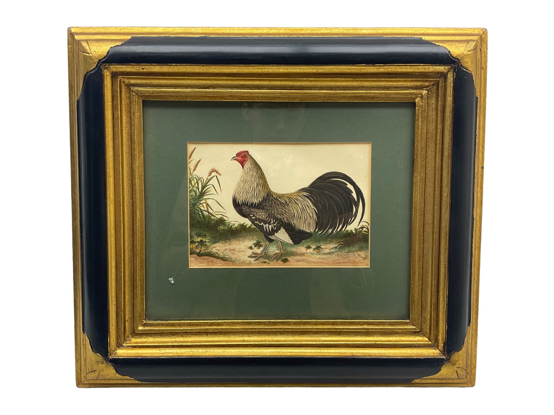 After Dorothy Margaret Alderson (British 1900-1992): Highland Cattle Watering, colour print; After Arthur Spooner (British 1873-1962): 'A Strain on Devotion' and 'The Breaking Point', pair colour prints; After Penry Powell Palfrey (British 1830-1902): 'A Hunter Sire', 'Anglo-Arabian Khaled', 'Thoroughbred Stallion Mambrino' and 'Arab Stallion Speed of Thought', set four reproduction engravings; and a late 19th century Cassell poultry print (8)