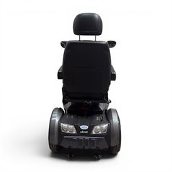 Drive King Cobra  - mobility scooter, four wheel model with black seat and headrest, lights and grey bodywork, 800 miles.