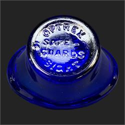 Pair of etched green glasses decorated with grapes and vine leaves, together with  blue glasses and other coloured glassware 