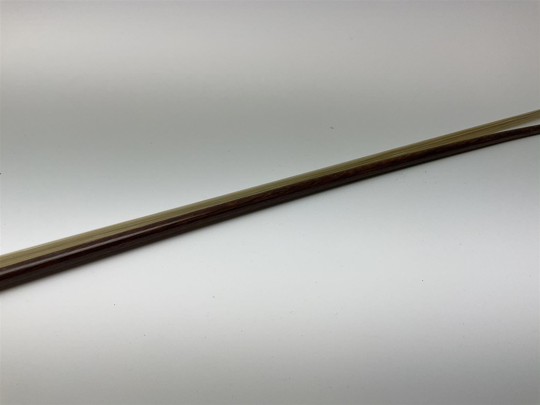 French Mirecourt violin c1920s with 36cm one-piece maple back and ribs and spruce top, labelled Jermone Thibouville-Lamy, L59cm, in fitted carrying case with German bow and 1984 valuation certificate by Frome Valley Music