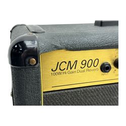 Marshall JCM 900 Model 4102 100W Hi Gain Dual Reverb guitar amplifier with Marshall pedal, amp H50cm