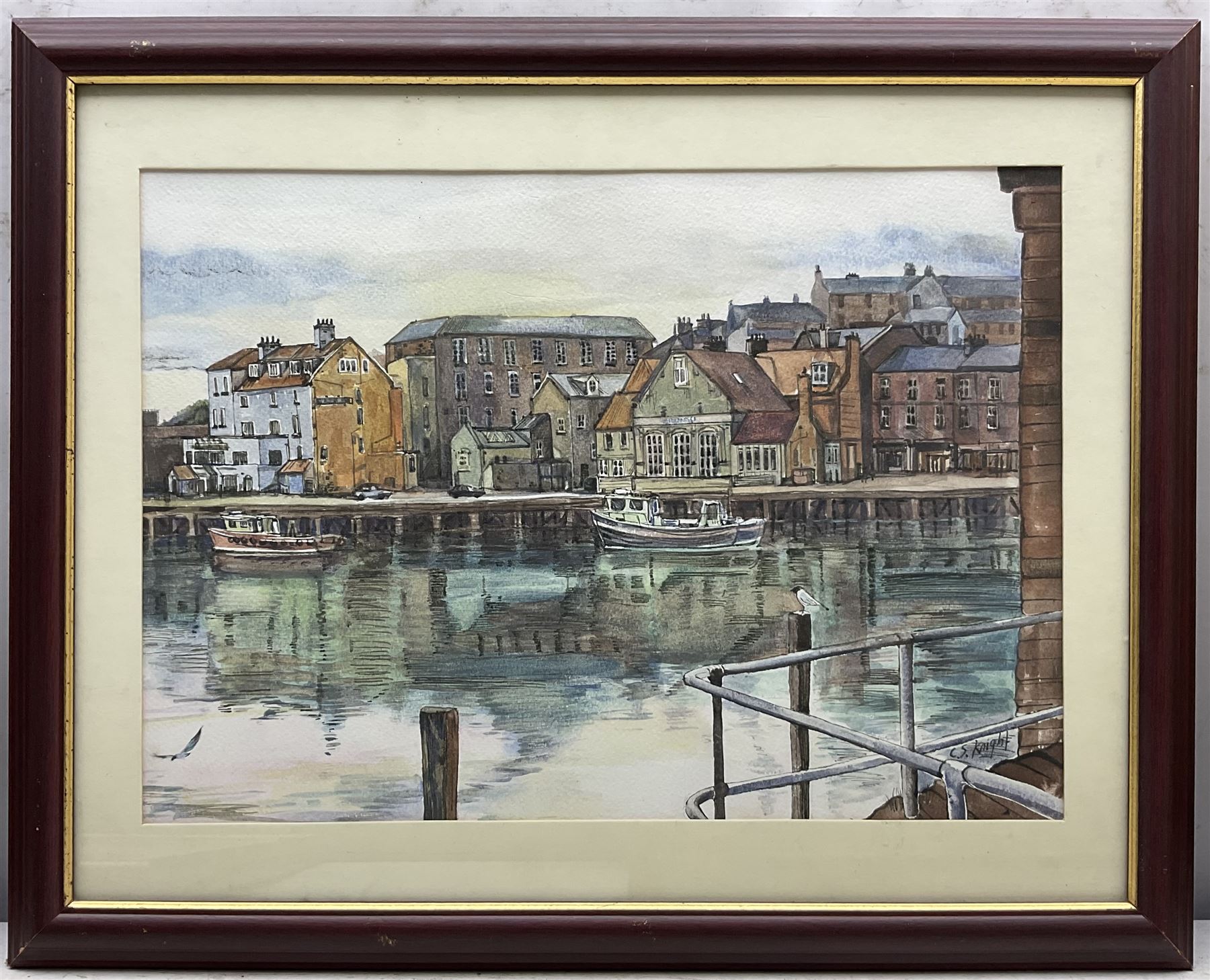 Megan Whittell (British 20th Century): 'Low Tide Morston Quay Norfolk', pastel signed, titled verso 23cm x 32cm; C S Knight 'View of Whitby', watercolour signed, titled and dated '97 verso 28cm x 39cm; together with a collection of coastal prints including Brian Littlewood and Mark Spain variously signed, titled and numbered max 28cm x 35cm (5)