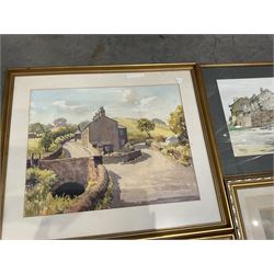 Collection of oil paintings and watercolours, various artists including Harry Emmett, JF Allen, VG Mitchell, B Sherne, Leslie Kersley, etc (12)