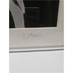 Sebastian Kruger (German 1963-):  Blues singer 'Howling Wolf', limited edition lithograph signed and numbered 3/99 in pencil on the mount 69cm x 35cm  