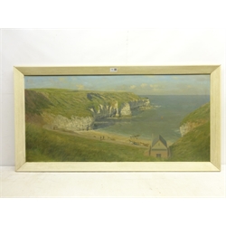 Walter Goodin (British 1907-1992): North Landing Flamborough, oil on board signed and dated 1970, 50cm x 105cm  DDS - Artist's resale rights may apply to this lot    