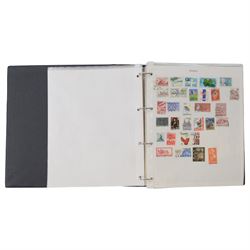World stamps including Australia, Zimbabwe, Nigeria, Pitcairn Islands, Gilbert and Ellice, Bulgaria, Chile, United States of America, Tunisia, Poland, Greece, China etc, housed in ten ring binder folders