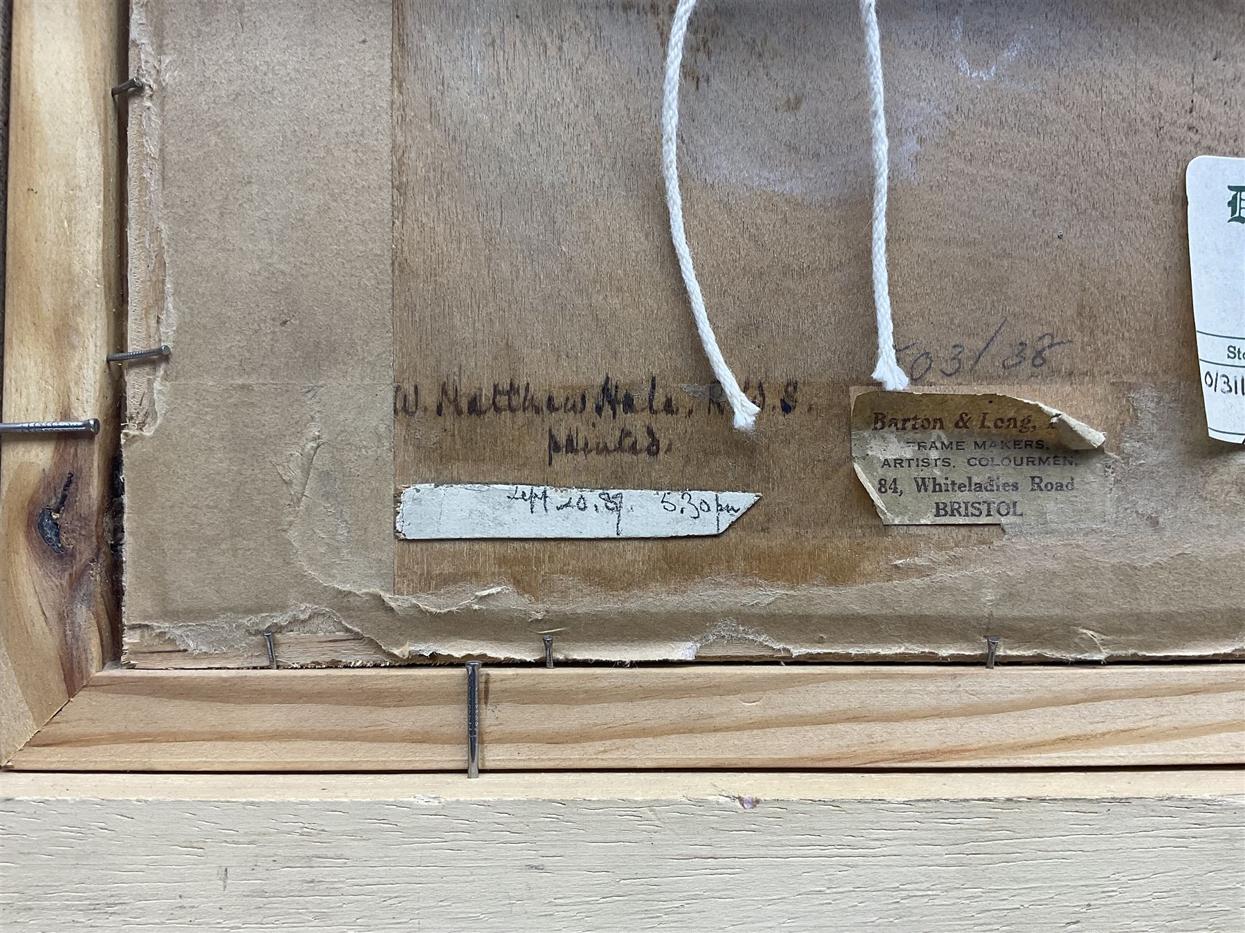 William Matthew Hale (British 1837-1929): Fishing Fleet off the Pier Head, oil on canvas laid on to panel, signed verso 14cm x 24cm 
Provenance: with the David Cross Gallery, Bristol, label verso