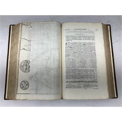 Drake Francis: Eboracum: Or The History And Antiquities Of The City Of York. 1736 William Boyer London, with copper plates, rebacked full calf binding